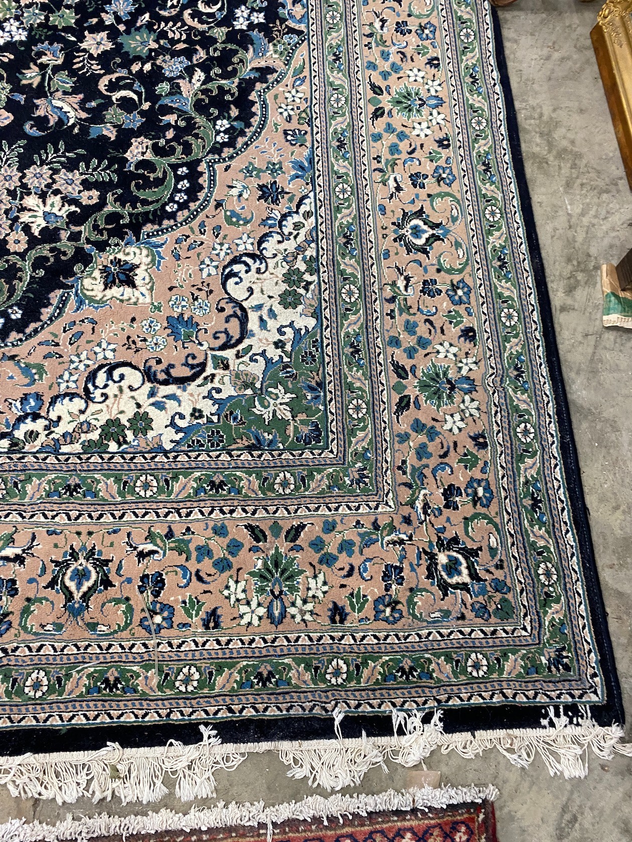 A North West Persian blue floral ground carpet, 400 x 302cm